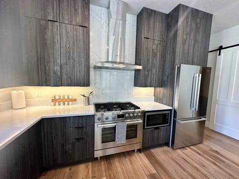 Range, Oven, Microwave, Refrigerator