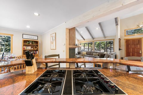 Full kitchen - breakfast bar and stovetop
