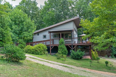 Top floor and balcony of this home, with entrance in the rear, up the ramp. 