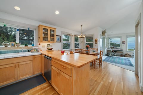 Dining room open to kitchen and living room.
