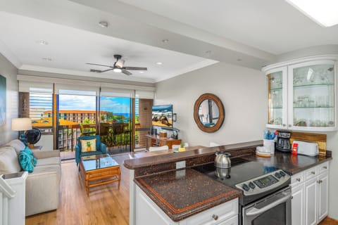 Living room, kitchen