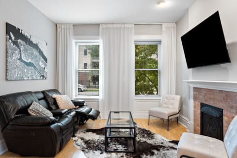 recliner sofa and high ceilings!