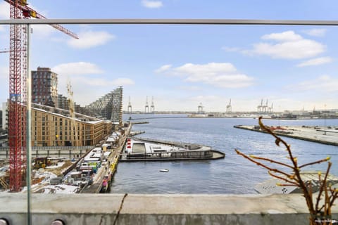 Balcony views overlooking the harbor baths