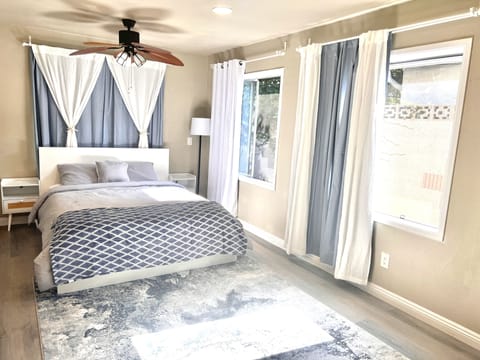 The room has large windows and  large glass door to enjoy California sunlight!