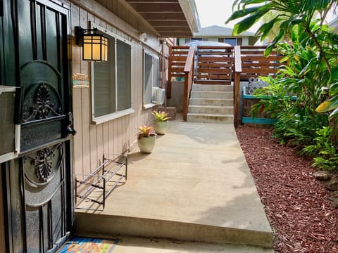 Steps leading to unit