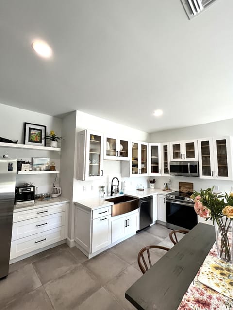 Coffee nook and chef's kitchen