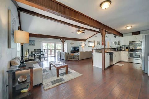 Bright, large windows throughout this home bring the outdoors in! Perfect place to relax and get ready for the day or unwind after a long day on the lake.