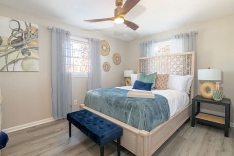 Master bedroom featuring a Queen-sized bed