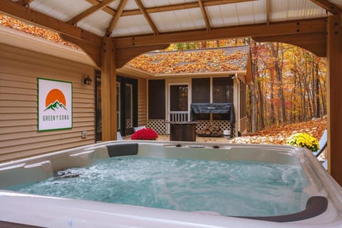 Soak your cares away in the hot, bubbly hot tub!