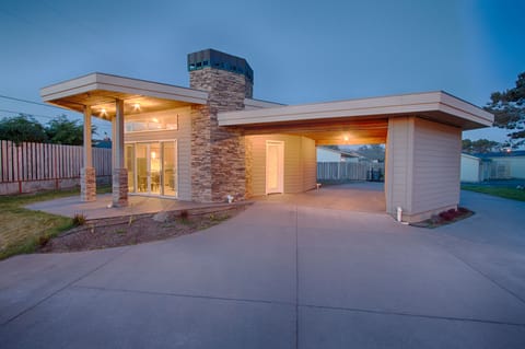 Twilight shot of casita