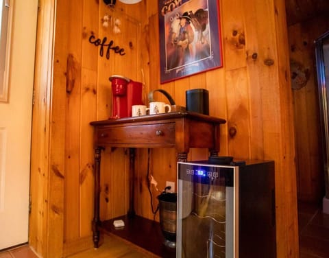 Coffee Bar and Mini Beverage Fridge
