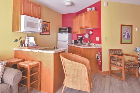 The kitchen is small but it works great!