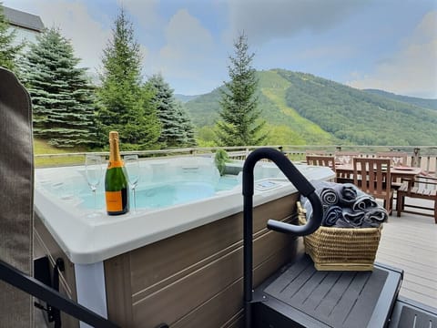 Relax in you personal hot tub with the best views around
