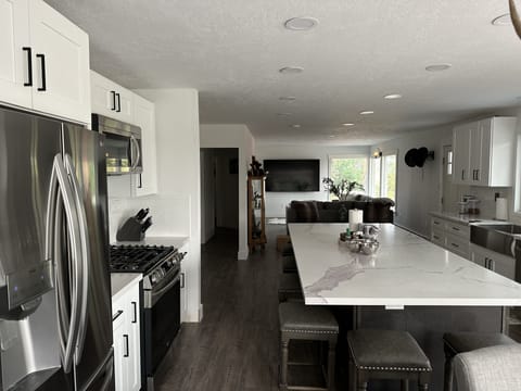 Extra large kitchen with island and seating for 12