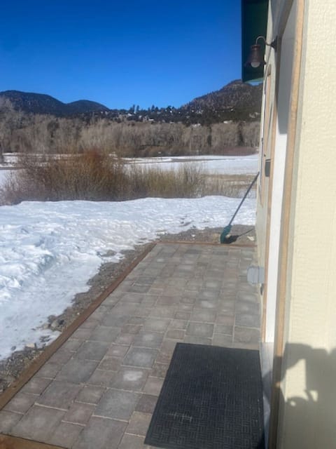Front door of cabin. 