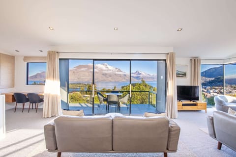 Sit back and take in the stunning mountain and lake views