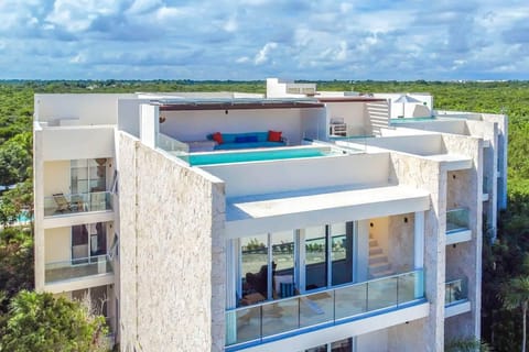 Luxury private terrace with pool and Caribbean views—your ultimate seaside retreat.
