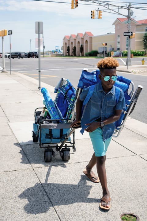 We provide beach gear for your convenience.