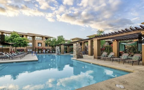4 heated salt water-based pools and 3 hot tubs