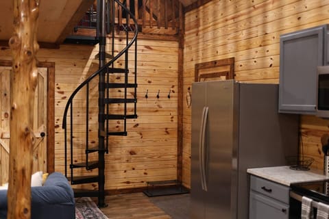 Spiral stairs to the loft