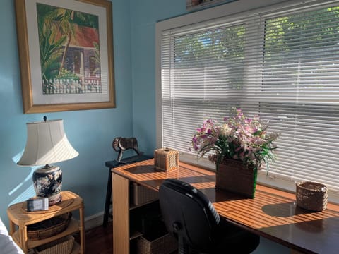 Work desk in master bedroom