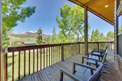 Unobstructed views of Buffalo Mountain from the deck & living / dining room 