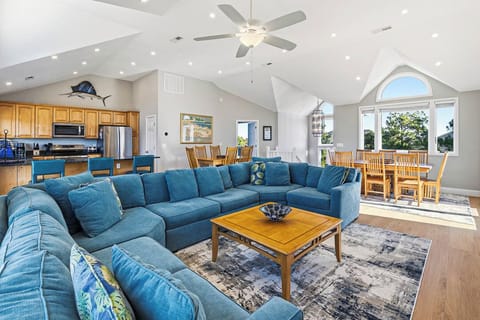 Top-Level Living Room with Deck Access