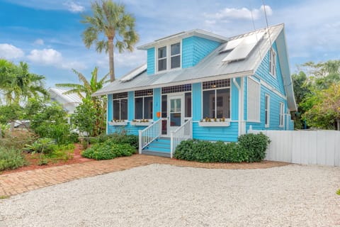 Blue House Front