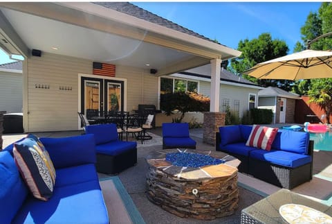 Summertime outdoor living space.