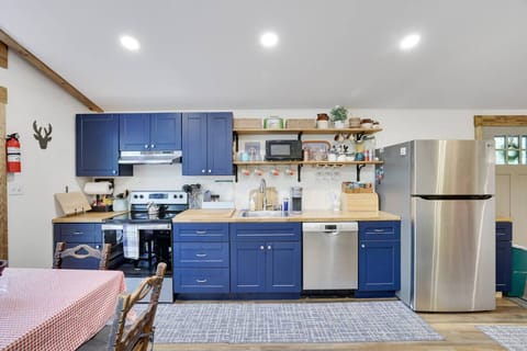 Fully stocked Kitchen with stainless steel appliances