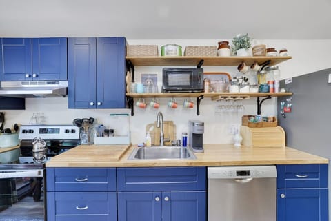 Brand new kitchen with stainless steel appliances