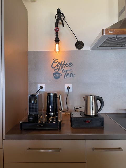Coffee and tea station in the kitchen 