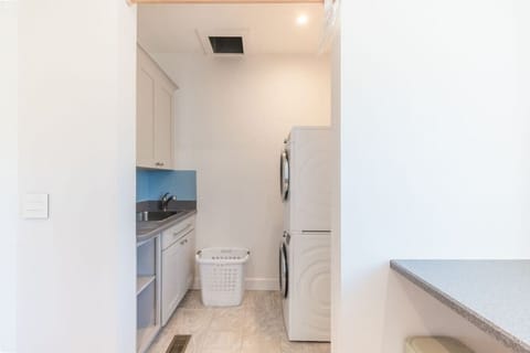 Laundry? No problem! No need to bring home dirty clothes here.