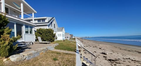 Beachfront 3 bedroom home on private Moody Beach in Wells, Maine