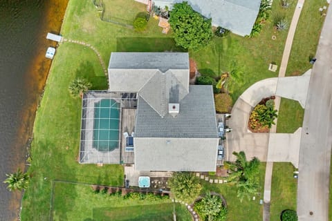 Aerial view of Lake Luxe Equine