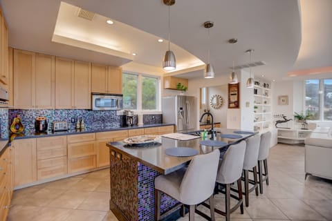Gourmet Modern kitchen with stainless steel appliances