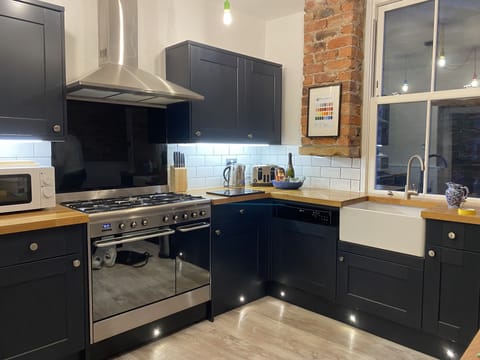 Kitchen with dining area.