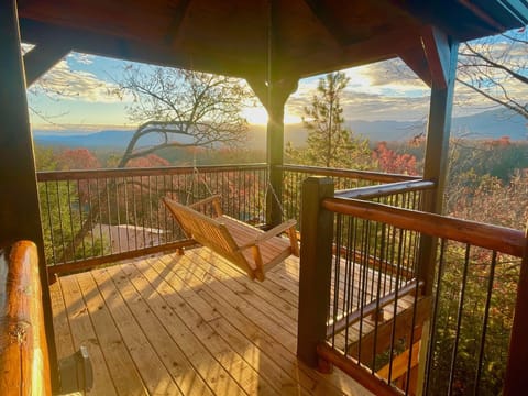 Swing together in the gazebo and watch the Smoky Mountain views unfold.

