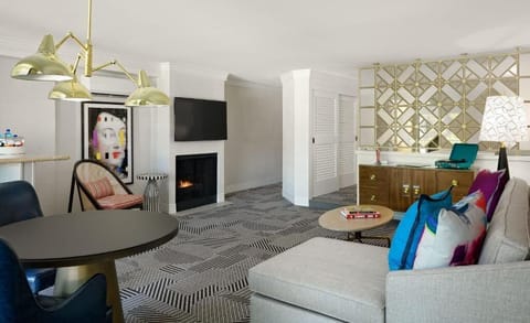 Stretch out on the sectional in a stylish, airy lounge.