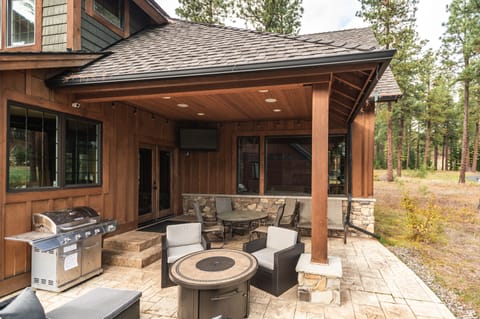 Chairs and Grill with firepit
