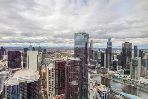 The overlooking city view.