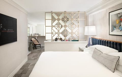 Enjoy a spacious suite layout with stylish modern separation.
