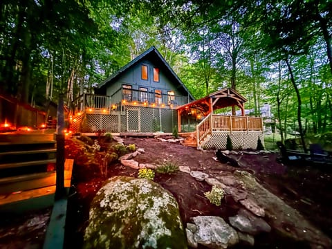 New deck area with tables for a great family gathering.