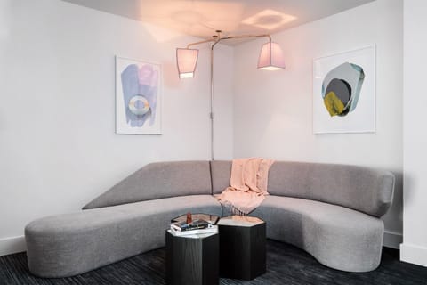 Stretch out comfortably on the oversized sectional after exploring.