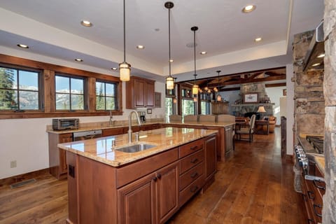 Indoors, Hardwood, Kitchen, Stained Wood, Kitchen Island