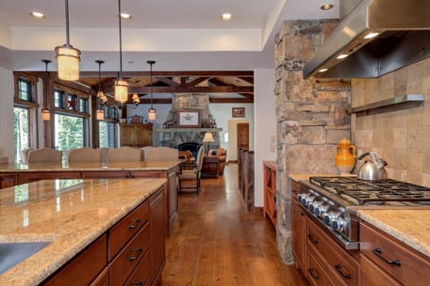 Indoors, Kitchen, Hardwood, Kitchen Island, Floor