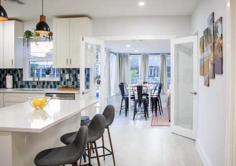 Kitchen counter island/ dinning table  at Florida room.