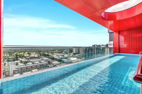 Soak up the sun and scenic views from the shared sky pool.
