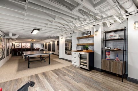 Game Room in Basement with Mini Bar, Ping Pong, Darts, Chalk Boards, Corn Hole