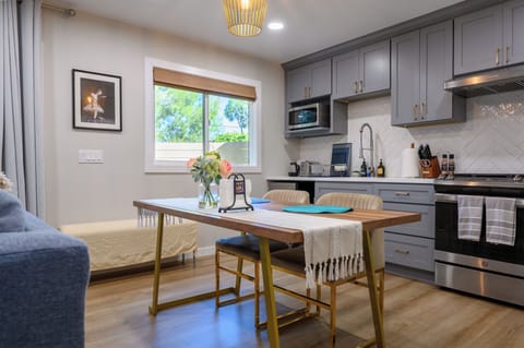 Dining area with seating for up to four people